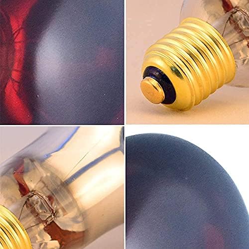2 Pack Heat Lamp Bulb R40 250 Watt Roasted Red Infrared Explosion Proof Glass Heat Lamp Bulb for Reptiles, Chicks, Food, Bathroom, and Light Therapy, Use E26 Base