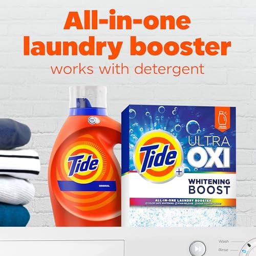 Tide All in One Laundry Booster, Color Safe Whitening, Stain and Odor Fighter, 66 Loads, 51 oz