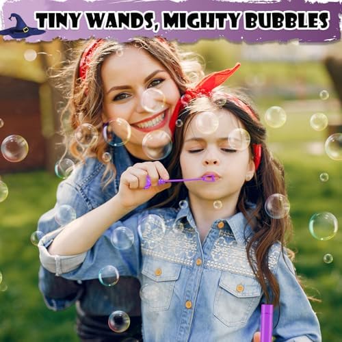 Halloween Party Favors Bulk for Kids 200 PCS, Mini Bubble Wands Bulk Toys Gifts for Toddlers, Halloween Trick or Treats Boo Basket Goodie Bag Stuffer Fillers Classroom Handouts Prizes for Boys Girls