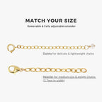 BENIQUE Necklace Bracelet Extender - 14K Gold Filled or Solid 925 Sterling Silver Extension, Medium Size Jewelry Chain, Durable Strong Removable 2" 4" or 6" Made in USA