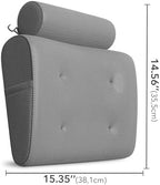 Everlasting Comfort Luxury Bath Pillow - Head, Neck, Back Soft Cushion for Bathtub, Spa & Relaxation