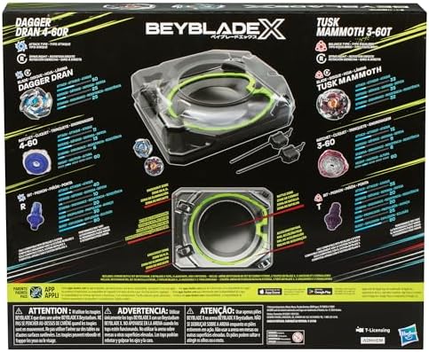 Beyblade X Xtreme Battle Set with Beystadium Arena Featuring X-Celerator Rail, 2 Right-Spinning Top Toys, 2 Launchers, Toys for Boys and Girls, 8+