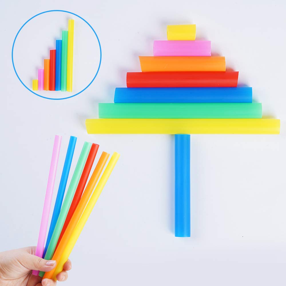 200 Pcs Jumbo Smoothie Straws,Colorful Disposable Wide-mouthed Large Straw.