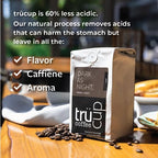trücup Low Acid Coffee - French Roast - 48 Count Single Serve Coffee Pods- Smooth- Can Be Gentle on the Stomach (French, 48)