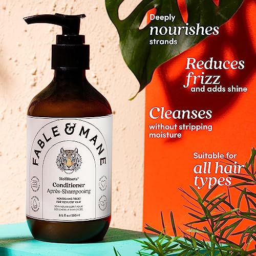 Fable & Mane HoliRoots Hydrating Shampoo & Coconut Oil Conditioner - Genuine Fable and Mane 8.5 FL oz