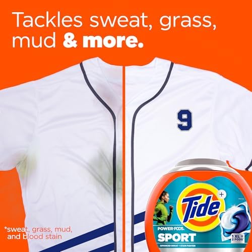 Tide Power Pods Laundry Detergent Pacs with Febreze Sport, 32 Count, Febreze Freshness with Sport Odor Defense