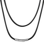 ChainsHouse Braided Leather Necklace Cord for Pendants with Clasp, 18 inch