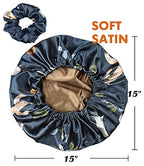 Winitas Large Silk Satin Bonnet for Black Women Curly Hair Adjustable