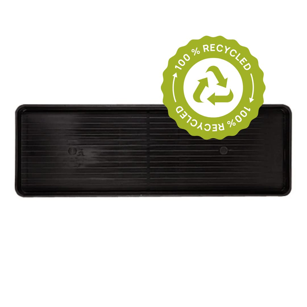 Gardeners Supply Company Large Plant Tray | Multi-use Durable Big Plastic Tray for Indoor & Outdoor Plants, Seed Starting Tray & Potted Succulents, Flowers | 46-1/2"L x 15-1/2"W x 2" Deep - Black