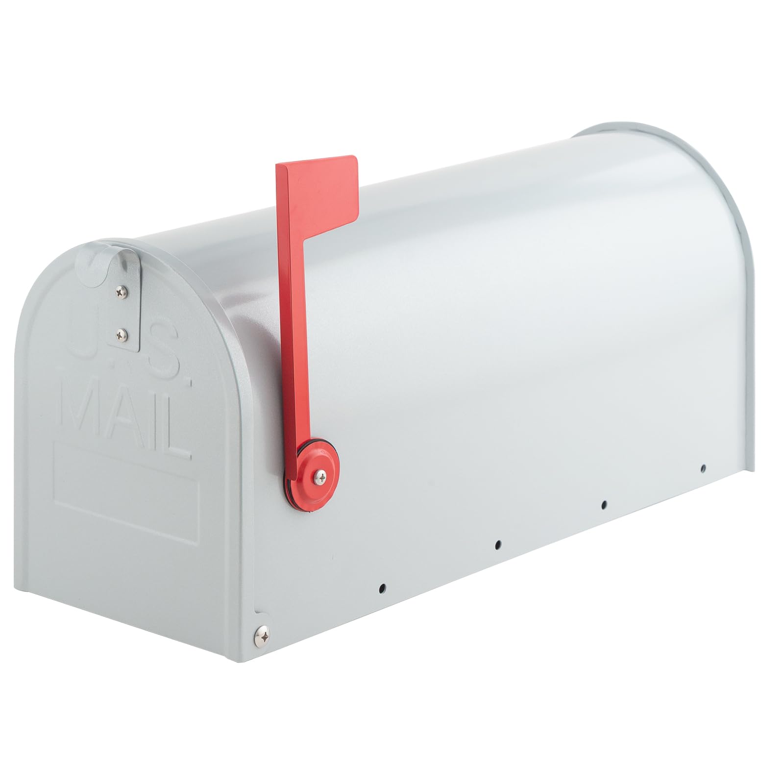 Metal Mailboxes for Outside Post Mount, RAINHOL Residential Mailbox, Galvanized Steel Heavy Duty Outdoor Mail Box, Standard Compacity, 20 x 8.7 x 6.7 inches, Gray
