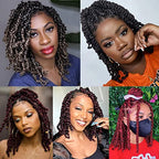 Leeven 8 Packs 10 Inch Ombre Ginger Passion Twist Hair for Women Copper Red Bomb Pre Twisted Water Wave Crochet Braids Hair Pre Looped Curly Bohemian Synthetic Braiding Hair Extensions 12 Strands/Pack