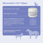 MiconaHex+Triz Wipes, 2.25" round for Dogs, Cats and Horses, 50 count jar