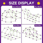 SpringFlower 100 PCS Glow in The Dark Fort Building Kit for Kids,Educational Gift for 3 4 5 6 7 8 9 10 11 12 Years Old Boys and Girls,STEM Construction Toys
