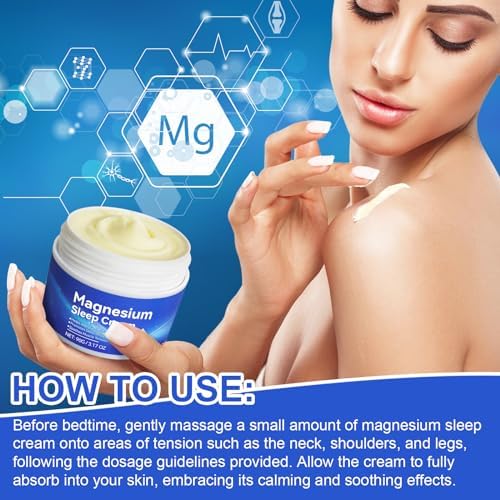 Magnesium Lotion - Topical Magnesium Oil for Feet with Vitamin E - Organics Magnesium Body Butter for Promotes Deep Relaxation, Soothes Muscle Tension, Enhances Overall Well-Being