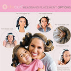 Octocurl Satin Hair Curlers - Heatless Curls Overnight - Headband Curlers for Extra Long Hair (Satin - Black)