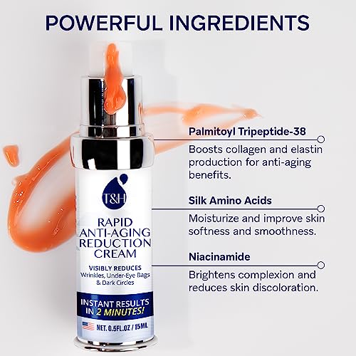 TEREZ & HONOR Rapid Anti-Aging Reduction Cream Visibly Reduces Wrinkles, Under-Eye Bags and Dark Circles, Powerfully Tighten and Lifts Tired Skin - 15mL