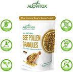 Alovitox Bee Pollen Granules 16 Oz | 100% Pure, Fresh Raw Bee Pollen | Superfood Packed Bee Pollen with Antioxidant, Protein, Vitamins & More | Nutritional Yeast & Gluten Free