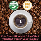 Mommee Coffee - Decaf | Low Acid, Organic, Fair Trade, Water Processed | Whole Bean, 22 oz.