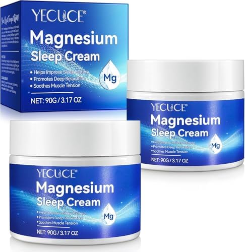Magnesium Cream for Body - Magnesium Oil for Feet, Pure Premium Magnesium Lotion with Vitamin E and Almond Oil for Muscle Soreness