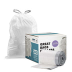 Plasticplace White Drawstring Lavender and Soft Vanilla Scented Garbage Can Liners │ Compatible with Code Q (200 Count) │ 13-17 Gallon │ 25.25" x 32.75"