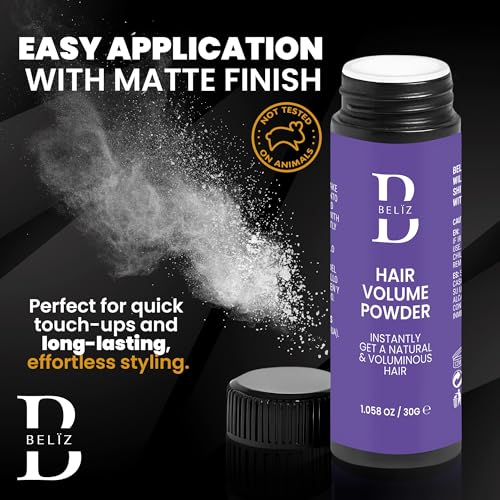 Styling Hair Powder - Volumizing & Texturizing - Styling Dust for Men & Women -Texture Powder - No Grease - Natural Matte Finish - Perfect for Fine - Thinning Hair - Vegan 1,06Oz/30gr