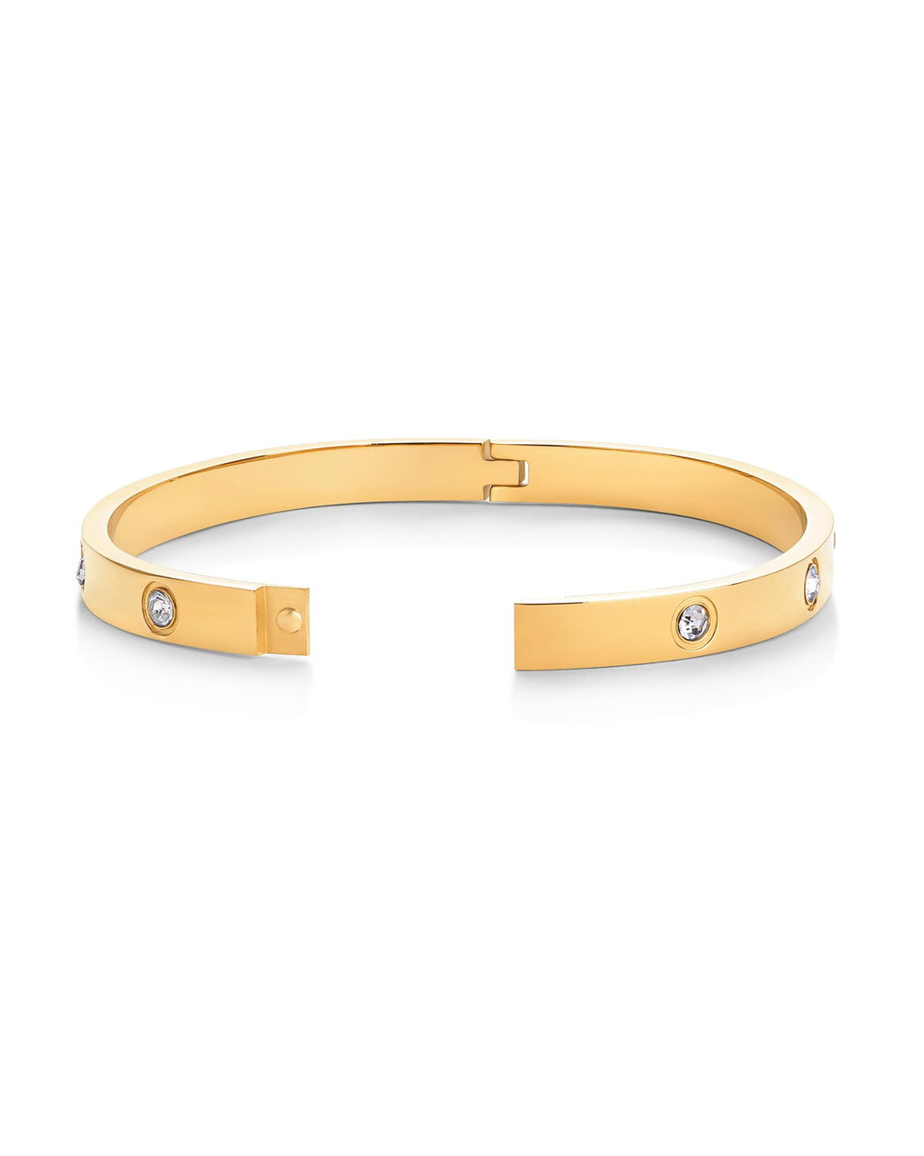 PAVOI CZ Waterproof Bangle Bracelet, 14K Gold Plated, Yellow Gold, 6.5IN