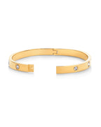 PAVOI CZ Waterproof Bangle Bracelet, 14K Gold Plated, Yellow Gold, 6.5IN