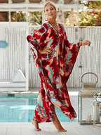 kaftan dresses for women Ethnic Print Kaftan Beach Dress Plus Size Swimsuit Cover Up