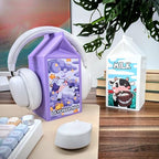 Milk Carton Headphone Stand - Universal Headset Holder - Cute Headphone Stand Hanger - Kawaii Desk Accessories - Pink Gaming Setup - Sturdy Desk Headset Mount (Oat Milk)
