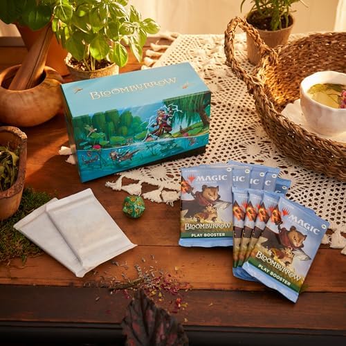 Magic: The Gathering Bloomburrow Bundle - 9 Play Boosters, 30 Land Cards + Exclusive Accessories