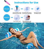 4 Pack Upgrated XL Water Pool Floats, 4-in-1 (Hammock, Saddle, Lounge Chair, Drifter) Multi-Purpose Water Pool Float, Non-Stick PVC Material