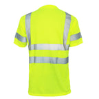 L&M Hi Vis T Shirt ANSI Class 3 Reflective Safety Lime Short Sleeve HIGH Visibility (S)