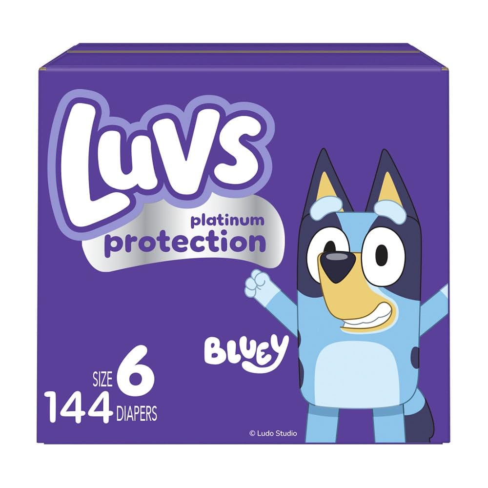 Luvs Platinum Protection Baby Diapers, Size S6 (23-44 lb), 144 Count