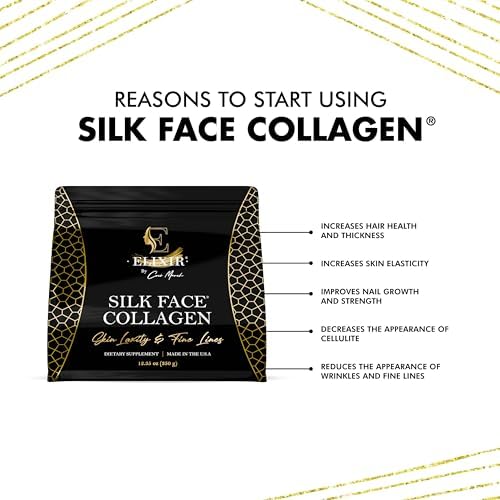 Coco March Silk Face Collagen - Silky Radiant Skin New Amino Molecules for Hair Nails-Joint Health-20g Protein NO Taste-Dissolves Instantly - Unmatched Results Elixir - 30 Day Supply