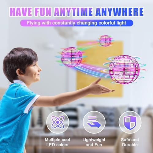 Flying orb Ball 2025 Upgrade Hover Boomerang Ball 6 Lighting Effects Cool Toys for Kids Teen Adults Indoor Outdoor Flying Toy