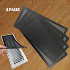 Floor Register Vent Cover- 4"x12" Magnetic Air Vent Screen Mesh Cover, Perfect for Wall/Ceiling/Floor Air Vent Filters (4-Packs)
