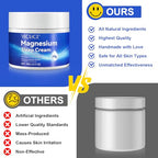Magnesium Cream for Sleep - Topical Magnesium Oil for Feet, Pure Premium Magnesium Lotion for Body with Vitamin E and Almond Oil for Muscle Soreness, 2pcs