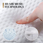 Bath Pillow Luxury Bathtub Pillow, 4D Bath Tub Pillows for Head, Neck and Back Support, Tub Pillow for Bathtub with 6 Non-Slip Suction Cups, Relaxing Bath Accessories Spa Gifts