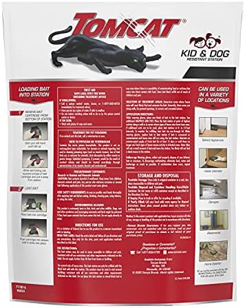 Tomcat Mouse Killer Child & Dog Resistant, Refillable Station, 1 Station and 16 Poison Refills (2-Pack)