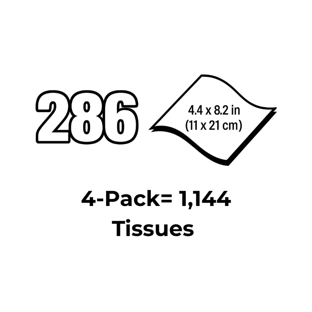 Kimtech Science KimWipes Delicate Task Wipers, 4.4 x 8.4 in., 1-Ply, 286 Sheets/Box, 4 Packs, KW01x4