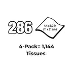 Kimtech Science KimWipes Delicate Task Wipers, 4.4 x 8.4 in., 1-Ply, 286 Sheets/Box, 4 Packs, KW01x4