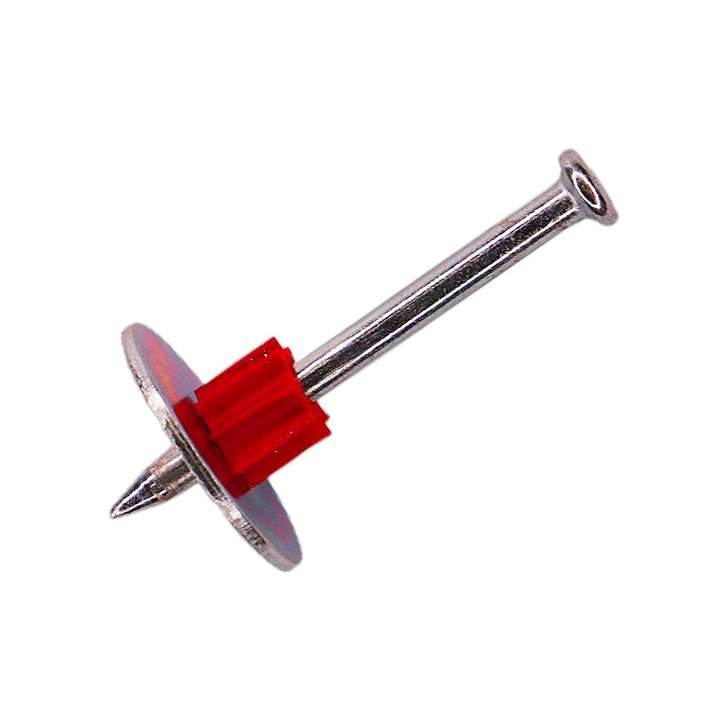 FVSCM 2" Powder Actuated Fasteners, Drive Pins with 1" Washer, PW200, 100pcs/pack