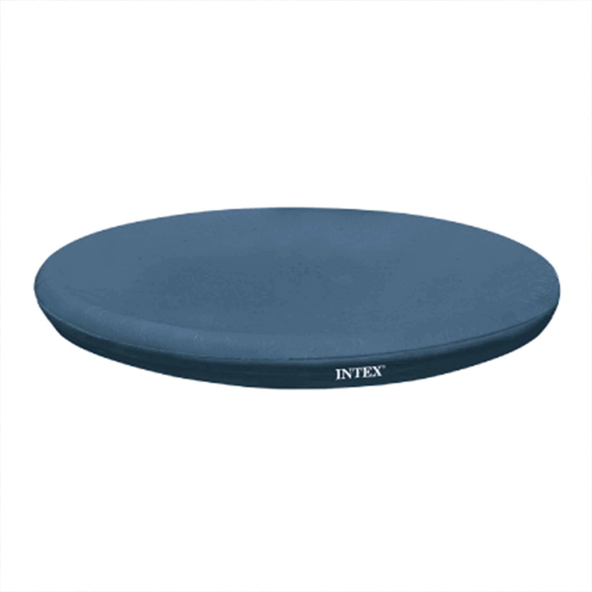 INTEX 28021E Pool Cover: For 10ft Round Easy Set Pools – Includes Rope Tie – Drain Holes – 12in Overhang – Snug Fit