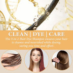 Wine Red Hair Dye Shampoo 3-in-1, Instant Shampoo Hair Dye for Women, Natural Red Shampoo for Painting Hair, Burgundy Shampoo Dye Hair Color Lasts up to 4 Weeks, Champu Para Pintar el Pelo, 16.9 Fl Oz