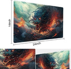 MTG Playmat Size 24x14in Free Storage Bags Non-Slip Backing, Ideal for Card Game Enthusiasts TCG Playmat (DBT3-Rebellion-No with Zone)