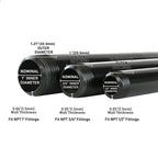 GeilSpace 6 Pack 3/4" × 42" Pre-Cut Black Metal Pipe, Industrial Steel Fits Standard Three Quarters Inch Black Threaded Pipes and Fittings - Vintage DIY Industrial Shelving (3/4" × 42")