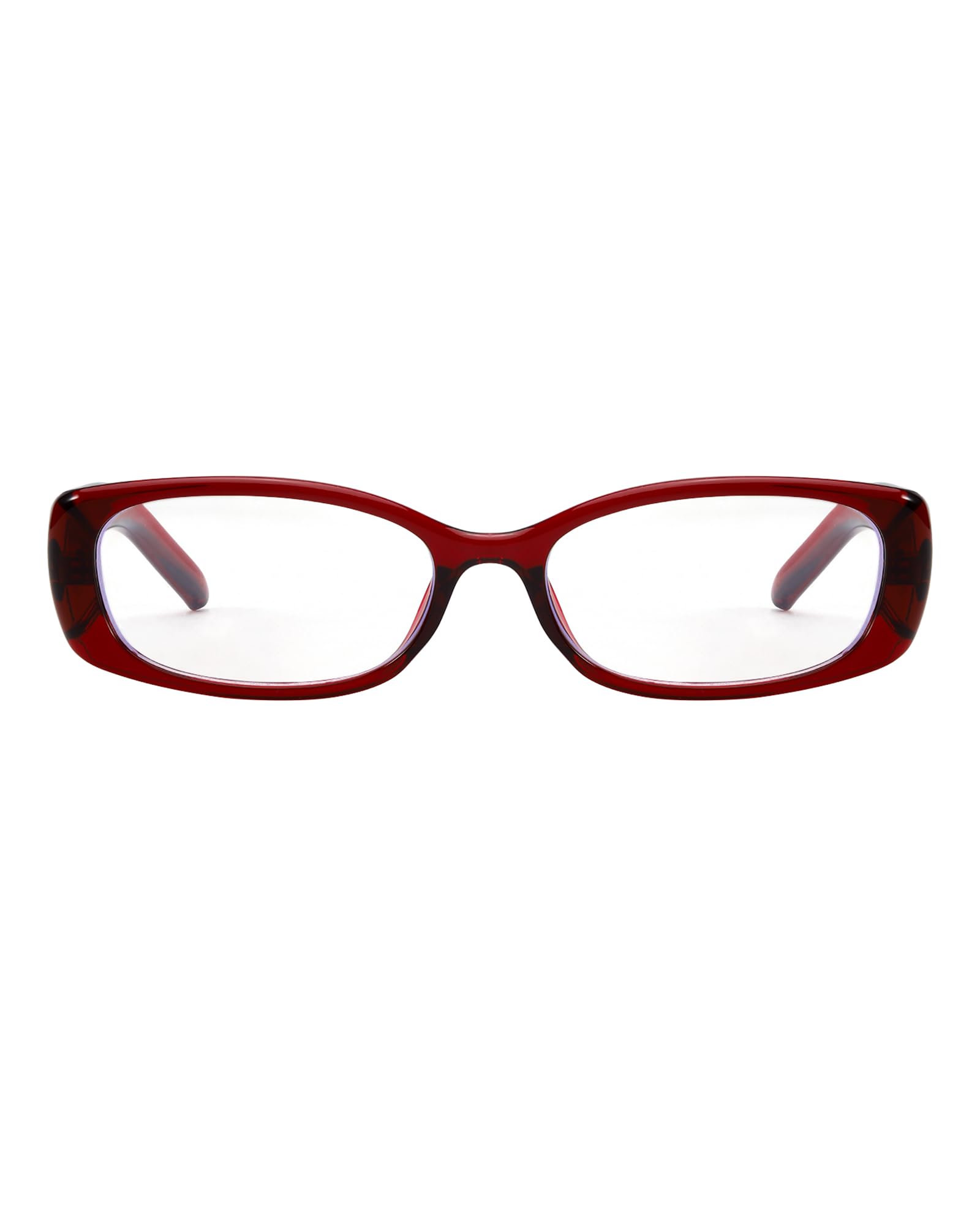 SODQW Rectangle Blue Light Glasses for Women Trendy Small Y2K Office-Siren Bayonetta Fake Glasses with Clear Lens UV400