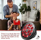 Red Light Therapy Bulb, Red Light Therapy for Body and Face Use, 18 LEDs 660nm Red and 850nm Near Infrared Red Light Therapy Lamp Suitable E26 Socket (Only Bulb)