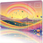 MTG Playmat with Zones Magic Card Playmat Game Mat,TCG & CCG Card Games Mat with Free Storage Bags Size 24 x 14 Inches (with Zones,Sun2)