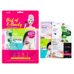 Epielle All In One Kit, cleansing, facial sheet mask, peel off, Fun facial mask Kit, Moisturizing Facial Skincare for Sensitive Skin & Acne | Spa Day Party, Mothers Day Gifts